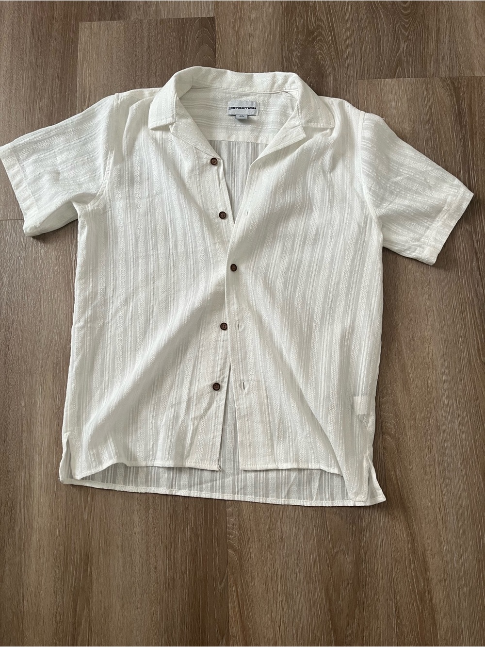 Sportscraft White Short-Sleeve Textured Button-Down Shirt